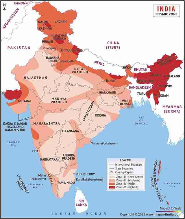 india-map- seismic zone_