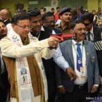 cm dhami with shooting pistol