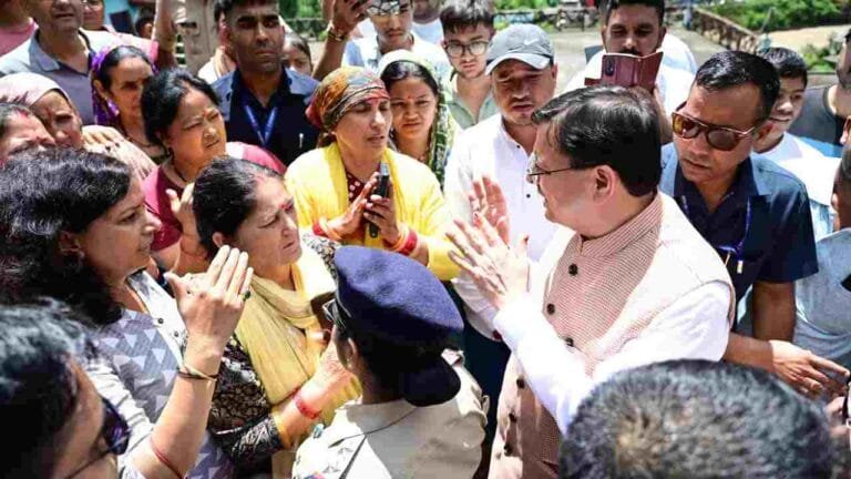 CM Dhami in tharali