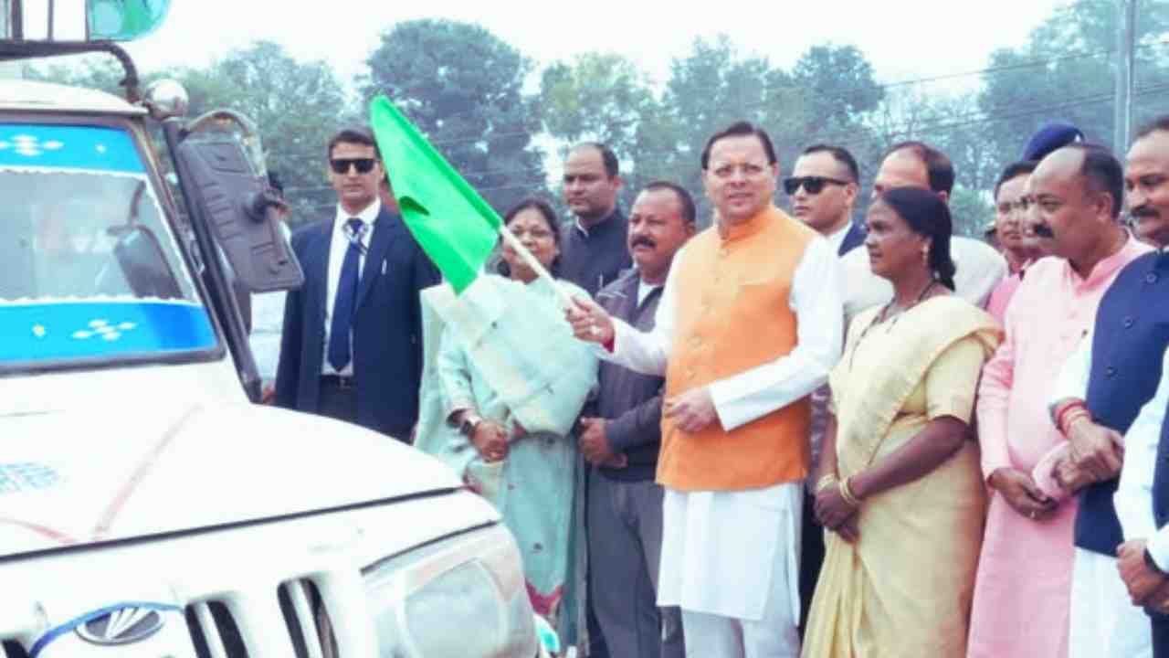 cm dhami flagg off 6 mobile toilets