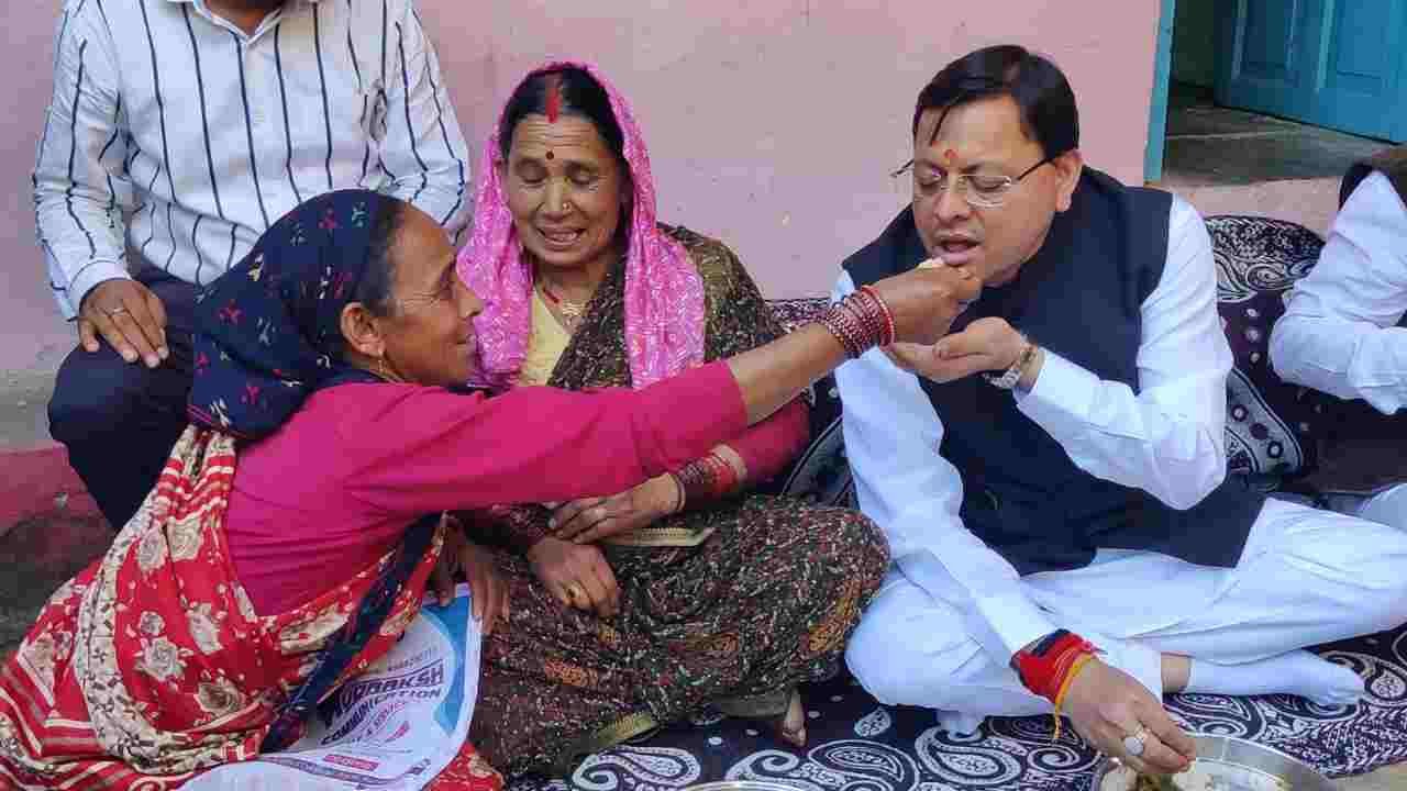 cm dhami in rudraprayag