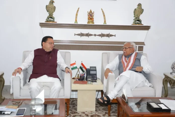सीएम धामी, मनोहर लाल खट्टर सीएम धामी, मनोहर लाल खट्टर