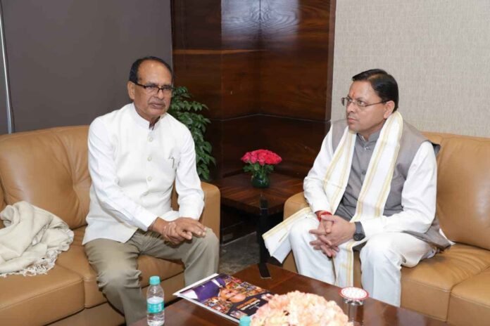 CM DHAMI MEETS SHIVRAJ SINGH CHAUHAN CM DHAMI MEETS SHIVRAJ SINGH CHAUHAN