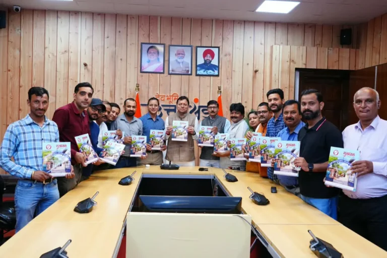 cm dhami in press club smarika vimochan