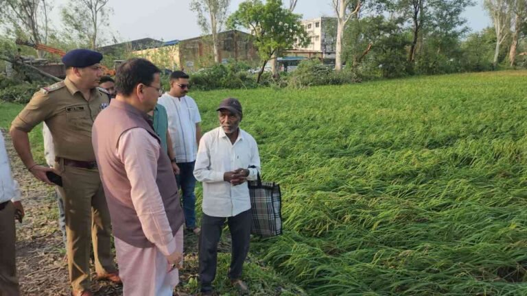 cm dhami inspetion disaster areas
